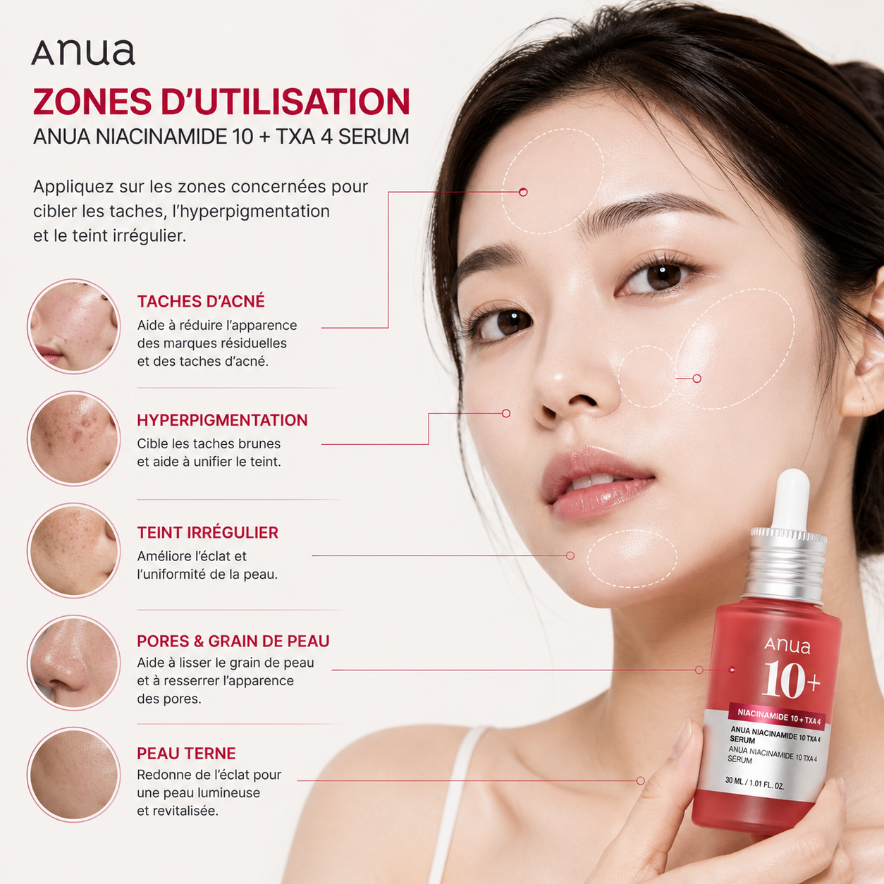 ANUA Niacinamide 10 + TXA 4 Serum – Sérum Éclat Anti-Taches – 30ml