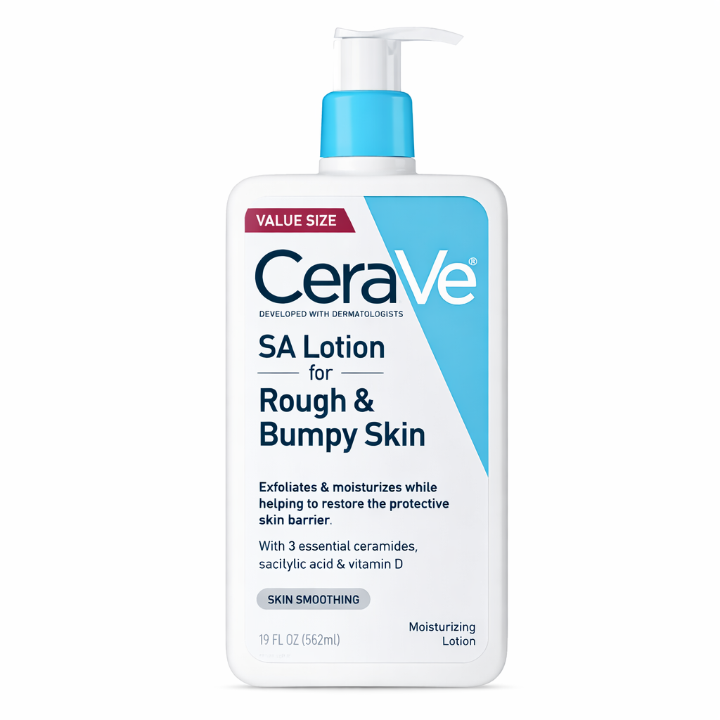 CeraVe SA Lotion Hydratante Anti-Rugosités – Peaux Rugueuses & Granuleuses – Lisse & Hydrate