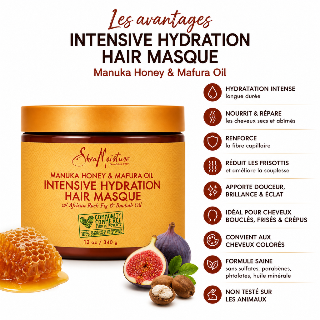 Shea Moisture Manuka Honey & Mafura Oil Intensive Hydration Masque 340g