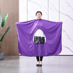 Cape de Coiffeur Professionnelle Imperméable avec Fenêtre de Visualisation pour Téléphone