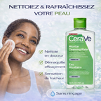 CeraVe Eau Micellaire Nettoyante – Démaquille & Nettoie – Peaux Sensibles 295ml