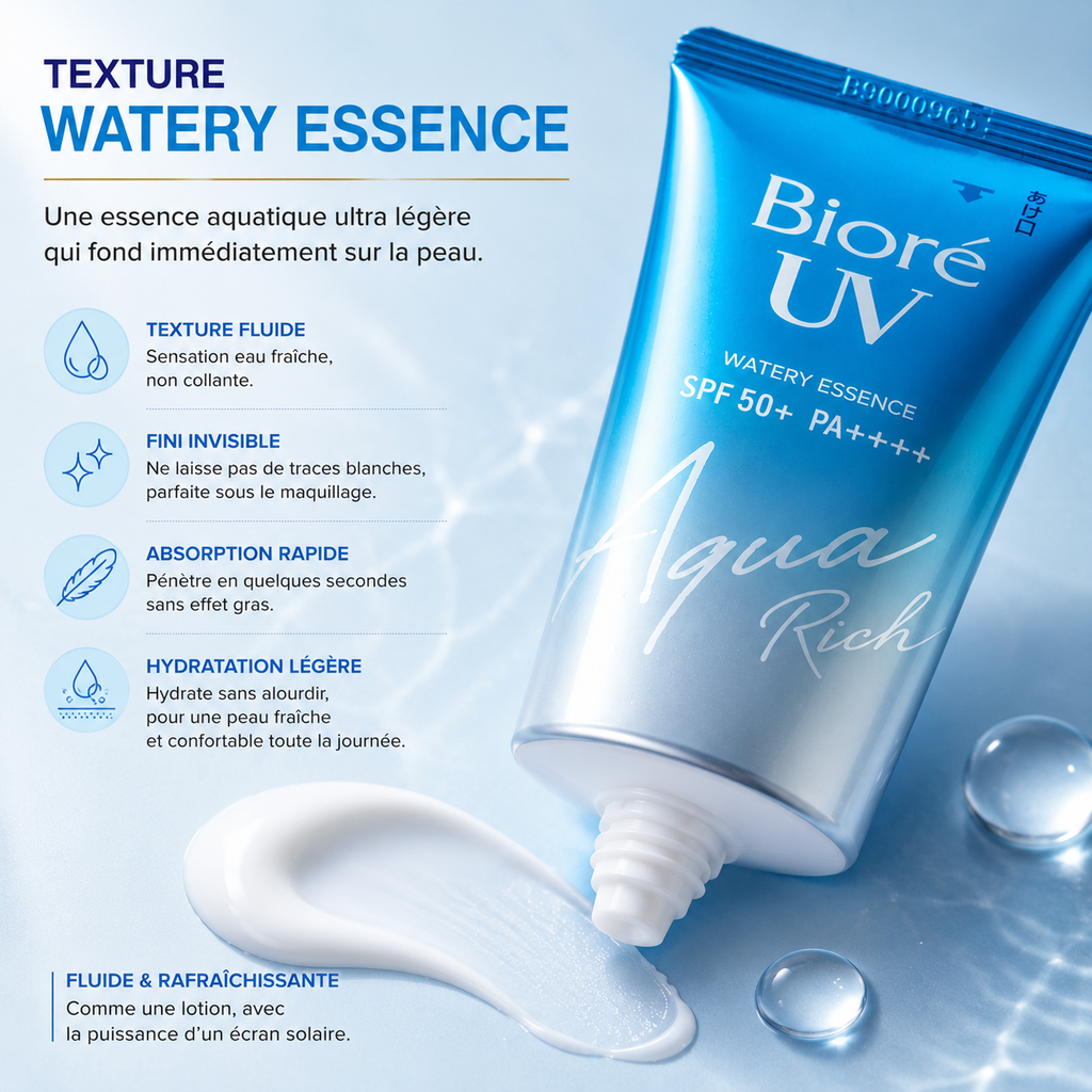 Bioré UV Aqua Rich Watery Essence SPF50+ PA++++ – Protection Solaire Hydratante