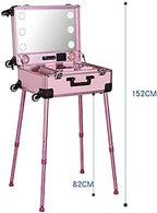 Valise Studio Make-up Trolley - Table de maquillage Professionnel avec Ampoules