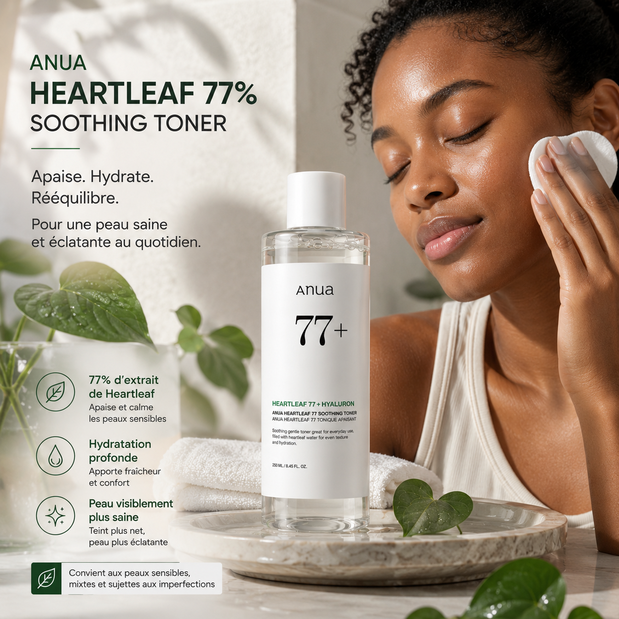 ANUA Heartleaf 77% Soothing Toner - Toner Apaisant Hydratant – 250ml