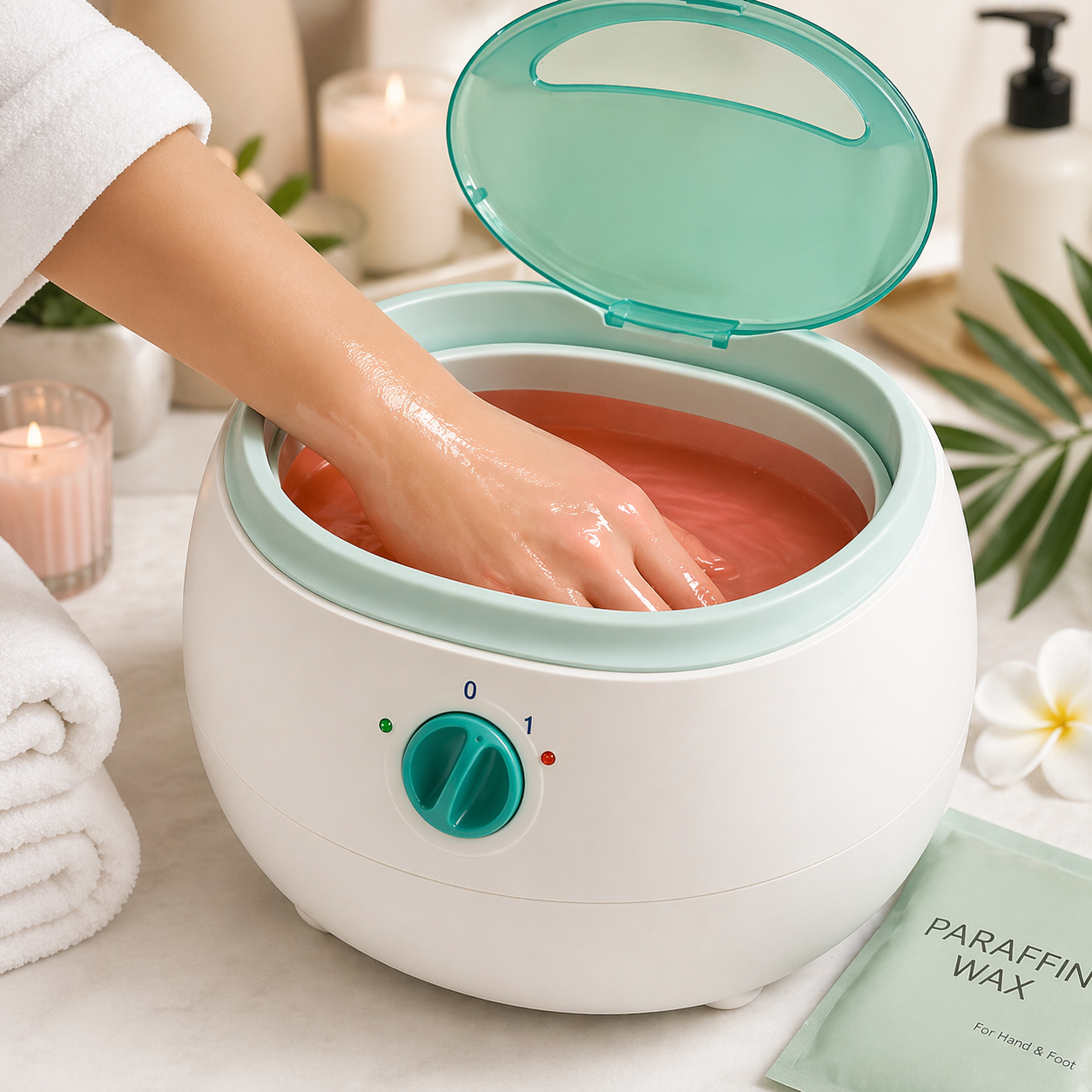 Banafen Chauffe-Cire & Bain de Paraffine 200W  – Soin Hydratant Mains, Pieds & Corps | Spa à Domicile