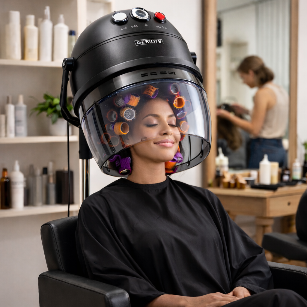 Casque Sèche-Cheveux Professionnel sur Pied EQUATOR – 3000W avec Minuterie & Air Froid
