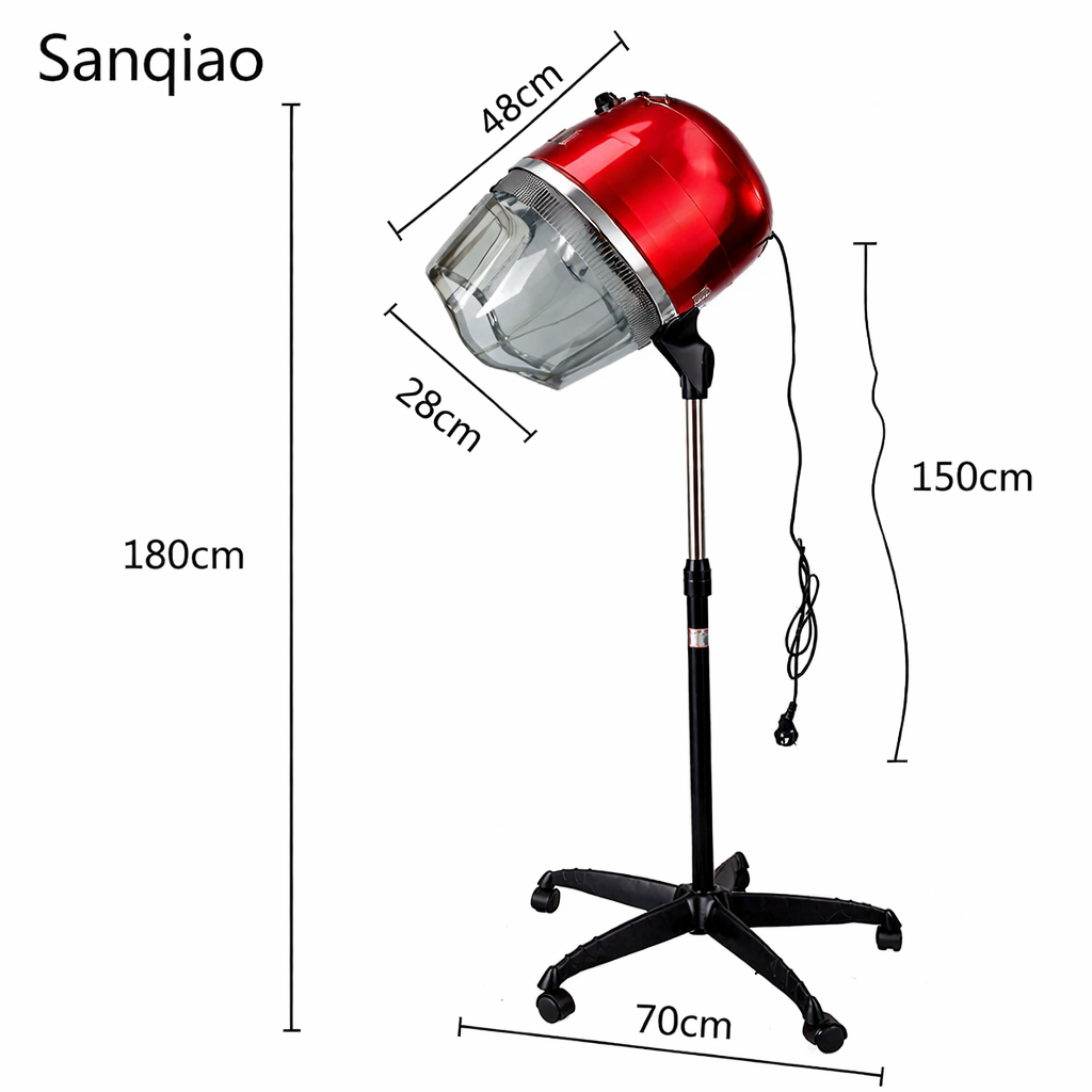Casque Sèche-Cheveux Professionnel sur Pied EQUATOR – 3000W avec Minuterie & Air Froid