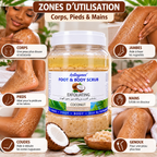 Ketingmei Foot & Body Scrub Coconut – Gommage Exfoliant Coco Corps, Pieds & Mains