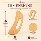 Gua Sha Corps en Bois Forme Croissant de Lune – Madérothérapie