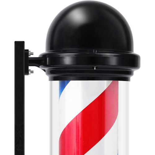 Mini Barber Pole Lumineux LED Rotatif – Enseigne Murale Compacte pour Salon de Coiffure & Barbier