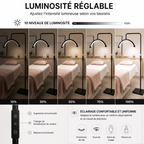 Lampe LED Demi-Lune sur Pied pour Esthéticienne – Éclairage Réglable Professionnel Lash & Beauté