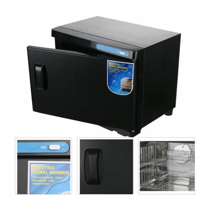 Chauffe-Serviettes & Stérilisateur UV Professionnel Noir RTD-23A – Institut Spa Barber Premium