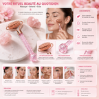 Rouleau de Massage Facial 2-en-1 avec Bille Rafraîchissante pour le Contour des Yeux