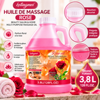 Ketingmei Huile de Massage Corps à la Rose – Grand Format Professionnel 3,8 L