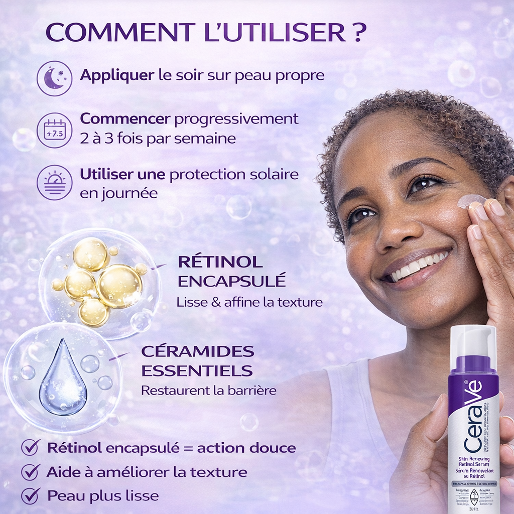 CeraVe Sérum Rétinol Rénovateur – Lisse & Améliore la Texture – Anti-Âge 30ml