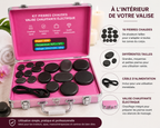 Kit de 16 Pierres Chaudes avec Valise Chauffante Électrique – Massage Spa