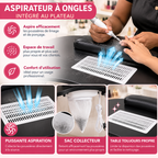 Table De Manucure Professionnelle Pliante Avec Aspirateur À Ongles Intégré, Repose-Mains, Roulettes Et Sac De Transport