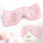 Masque Relaxant pour les Yeux en Pierres Roses Effet Quartz – Fraîcheur Réutilisable, 2 Formats