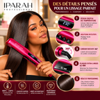 IPARAH P-120R – Lisseur Professionnel à Plaques Extra-Larges 62 mm en Céramique – Écran Digital – Rose Fuchsia