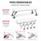 Repose-Main Surélevé Professionnel pour Manucure – Coussin Confort Nail Art, 4 Coloris Disponibles