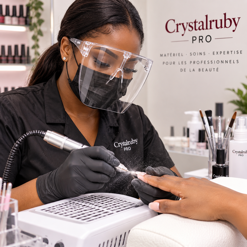 Visière de Protection Transparente pour Prothésiste Ongulaire – Protection Visage &amp; Yeux