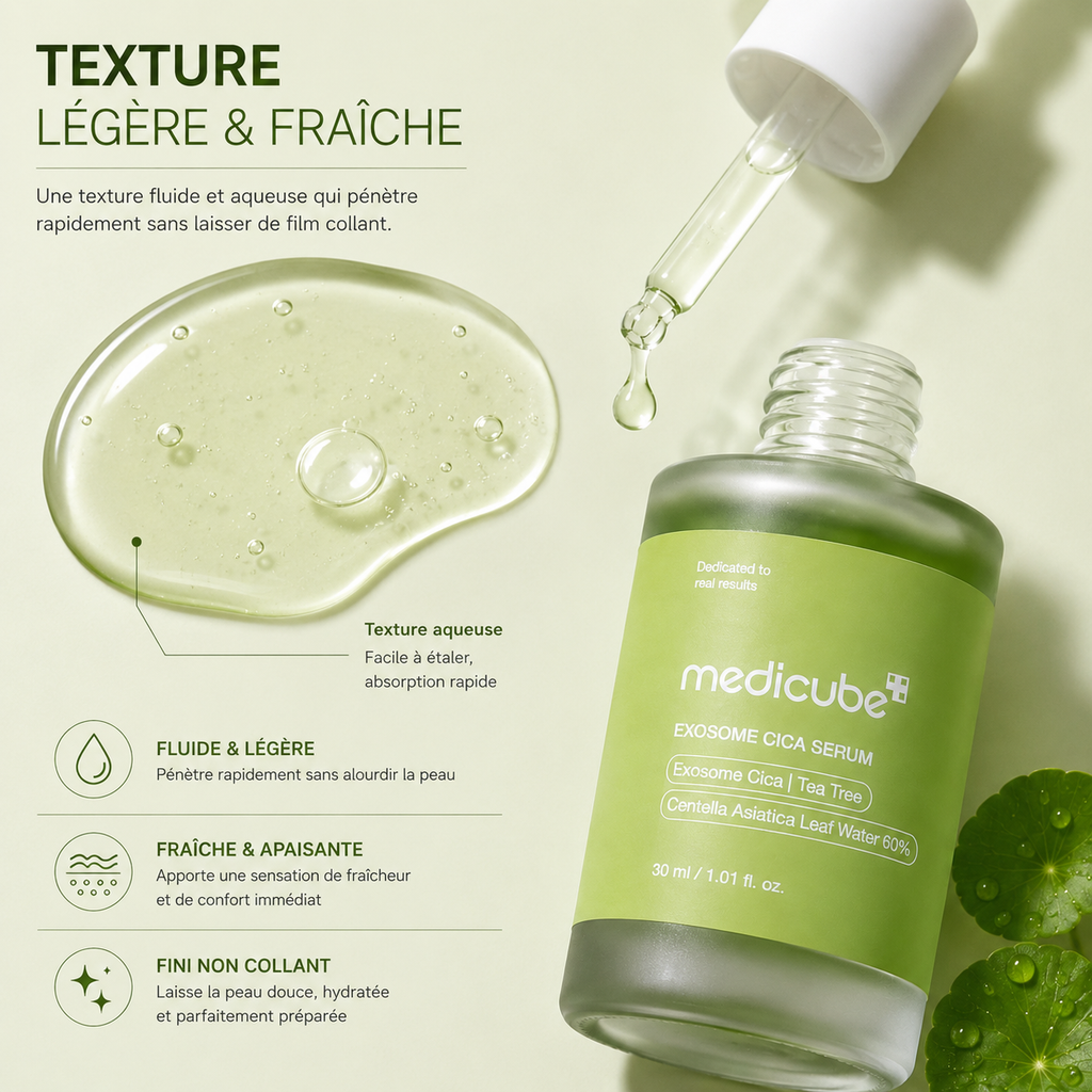 Medicube Exosome Cica Serum – Sérum Apaisant À La Centella Asiatica 60% – 30 ml