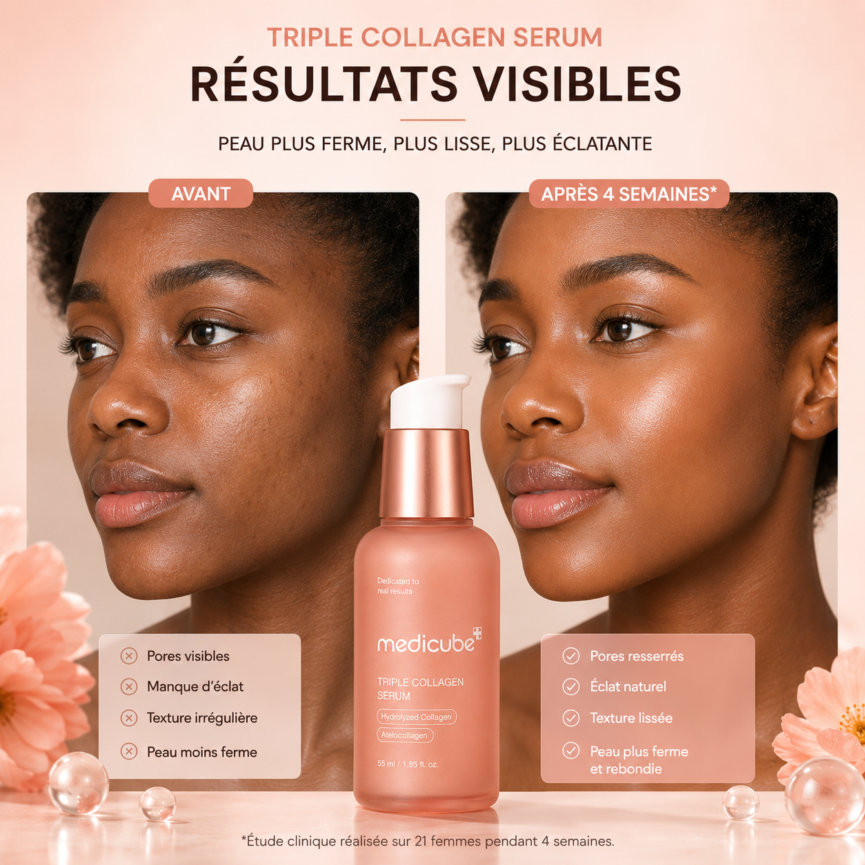 Medicube Triple Collagen Serum – Sérum Repulpant Et Hydratant Au Triple Collagène – 55 ml