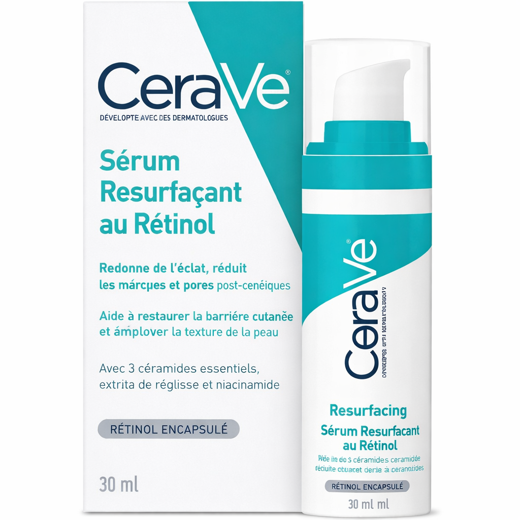 CeraVe Sérum Resurfaçant au Rétinol – Anti-Marques & Pores – 30 ml