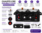 Chauffe-Cire Double Cuve Professionnel – Appareil Épilation 2 Bacs Réglables