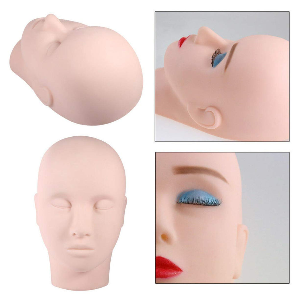 Modèle pour Formation Maquillage en Silicone – Tête de Mannequin pour Extension de Cils et Apprentissage
