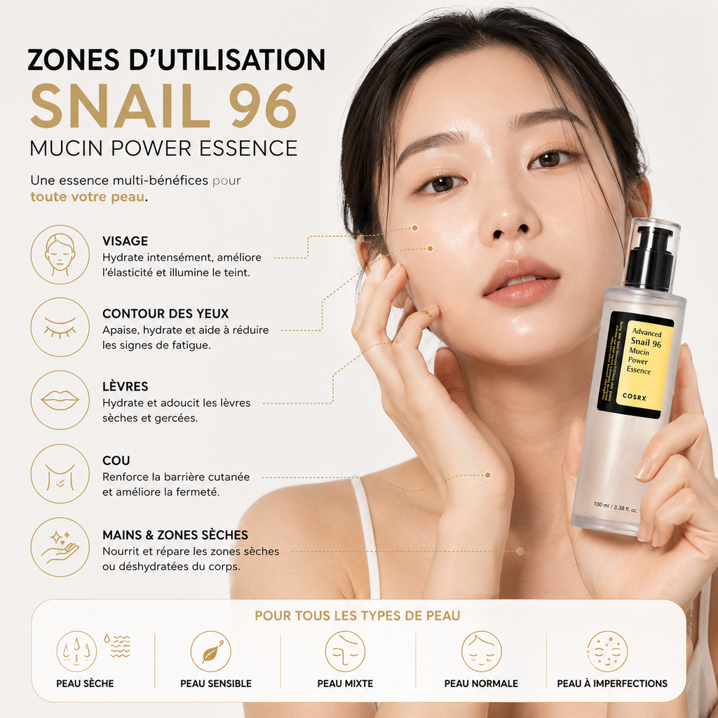 COSRX Advanced Snail 96 Mucin Power Essence – Essence Réparatrice 100ml