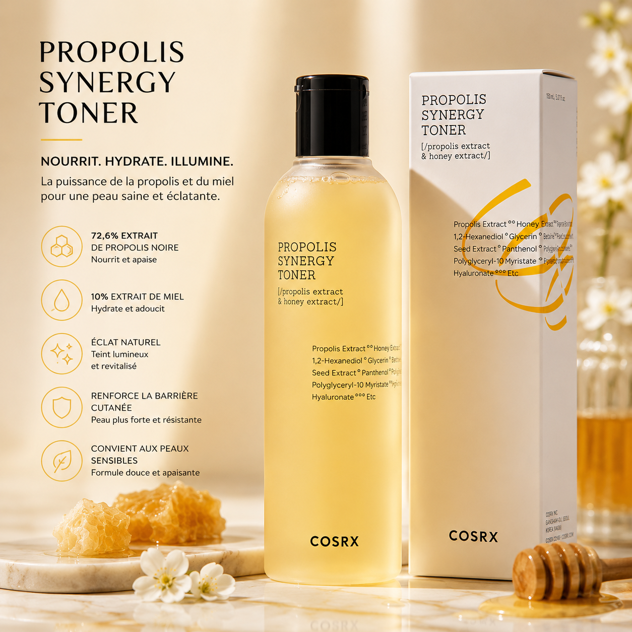 COSRX Propolis Synergy Toner – Toner Hydratant & Éclat 150ml