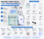 Machine Hydra Facial 7 en 1 Professionnelle – Nettoyage Profond, Hydro Dermabrasion, RF, Ultrason & Spray Hydratant
