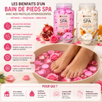 Pastilles Effervescentes Spa Pédicure 1KG – Bain De Pieds Relaxant Rose Ou Lait & Miel