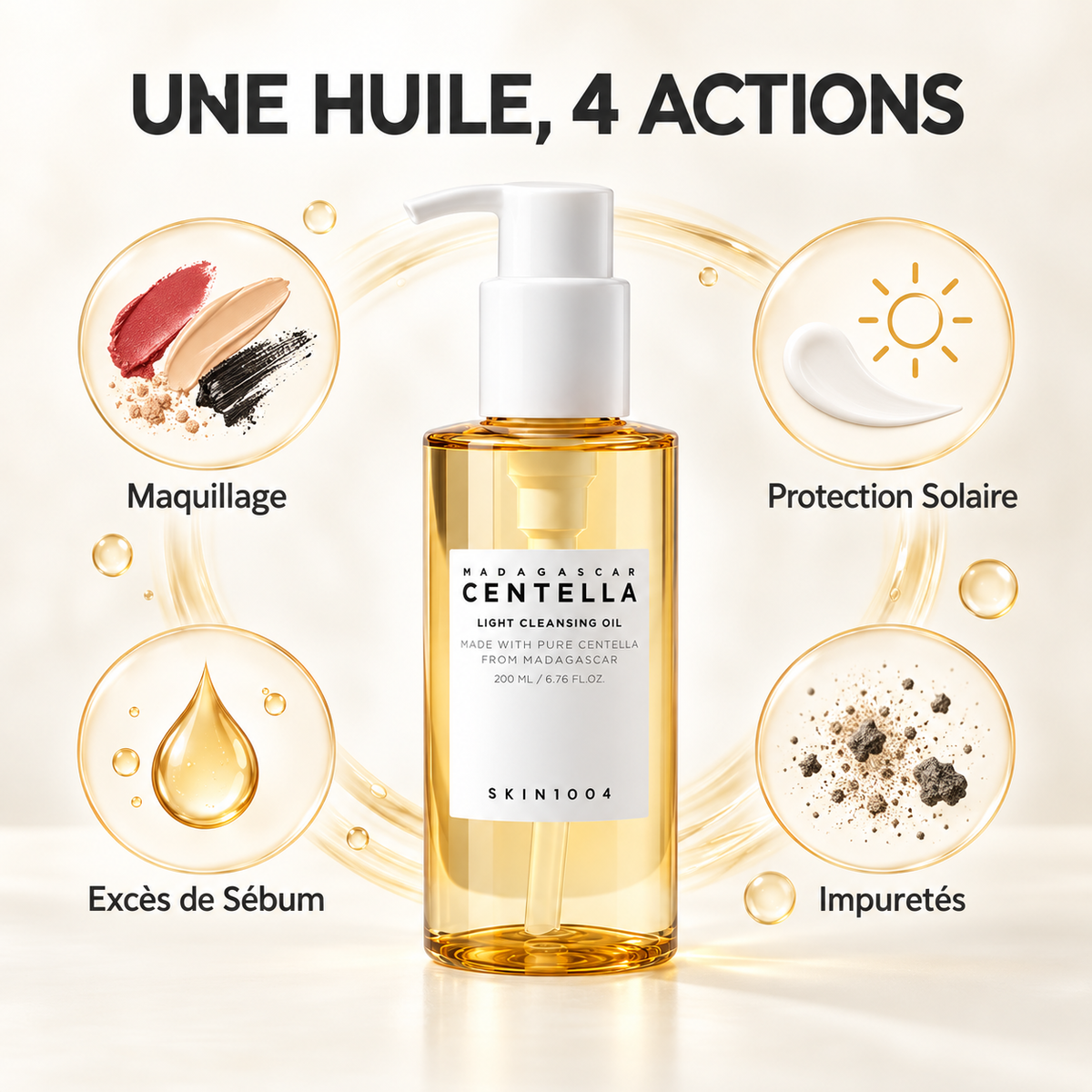 SKIN1004 Madagascar Centella Light Cleansing Oil – Huile Nettoyante Légère à la Centella 200 ml