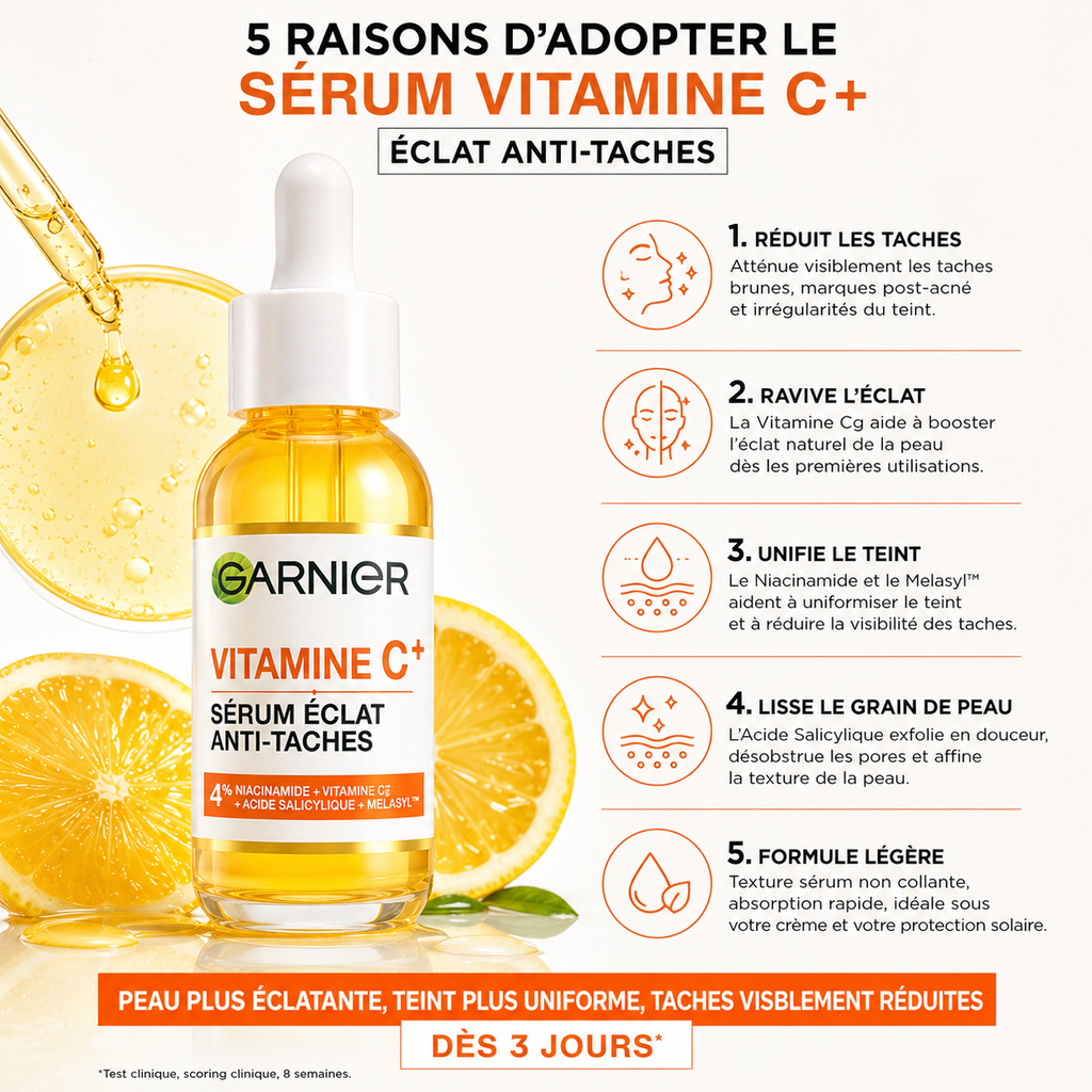 Garnier Vitamine C+ Sérum Éclat Anti-Taches – 30 ml