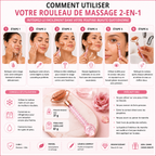 Rouleau de Massage Facial 2-en-1 avec Bille Rafraîchissante pour le Contour des Yeux