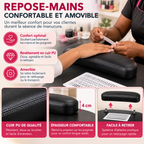 Table De Manucure Professionnelle Pliante Avec Aspirateur À Ongles Intégré, Repose-Mains, Roulettes Et Sac De Transport