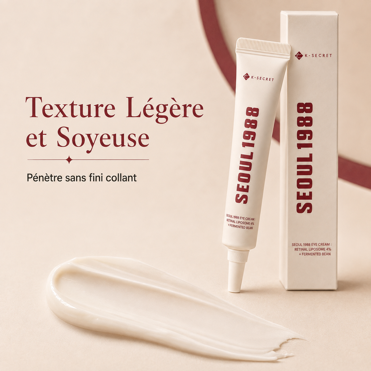 K-SECRET Seoul 1988 Eye Cream 30 ml – Crème Contour des Yeux au Rétinal Liposomé et Soja Fermenté