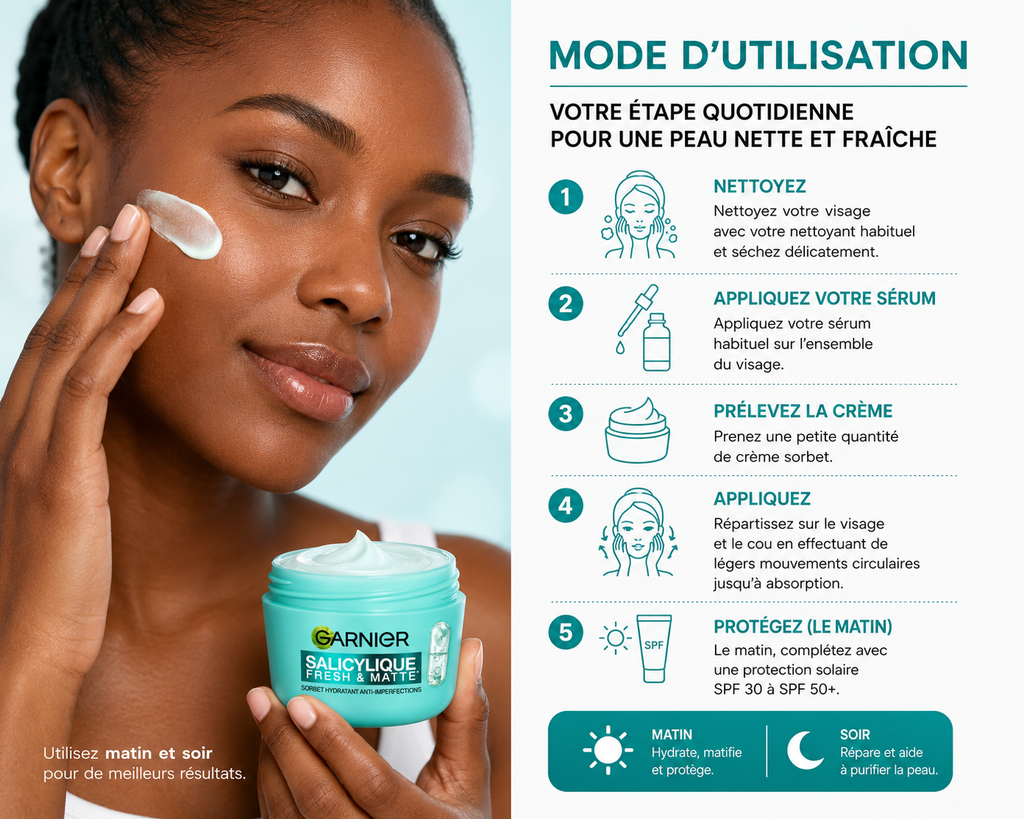 Garnier Salicylique Fresh & Matte Crème Sorbet Hydratante Anti-Imperfections – 85 ml