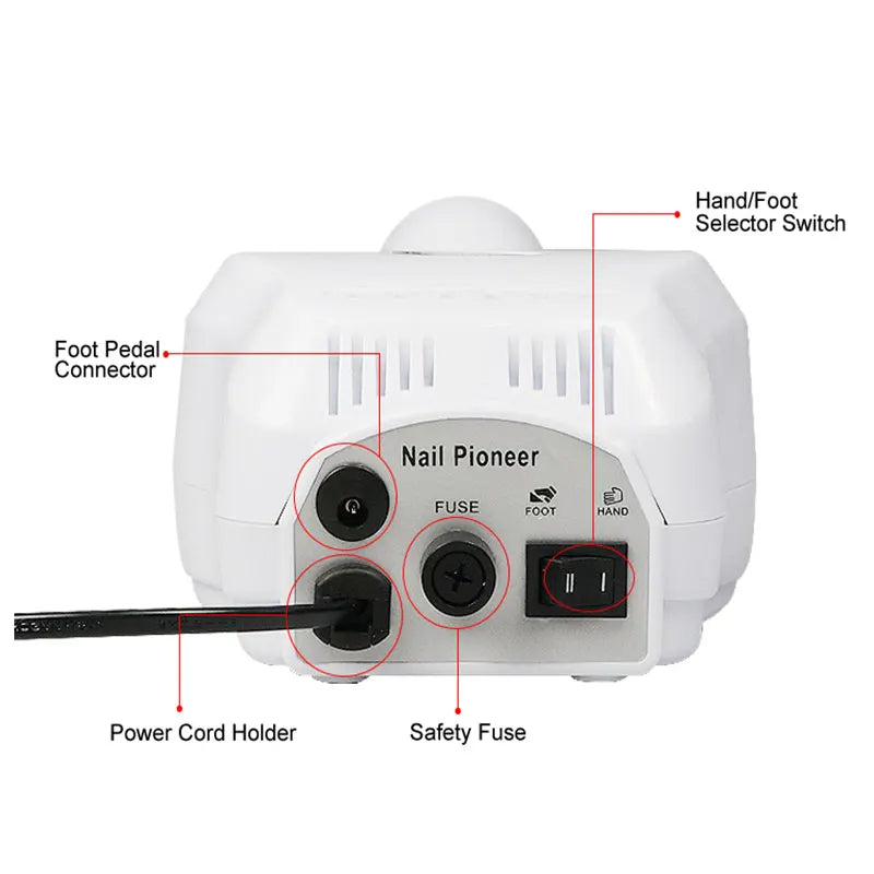 Ponceuse Électrique DM202 – 30 000 RPM pour Soins des Ongles