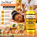LANSYADE Huile de Massage Corps Anti-Cellulite 1000 ml – Raffermissante & Hydratante