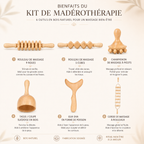 Kit Professionnel de Madérothérapie en Bois de Hêtre – 6 Pièces pour Massage & Modelage Corporel