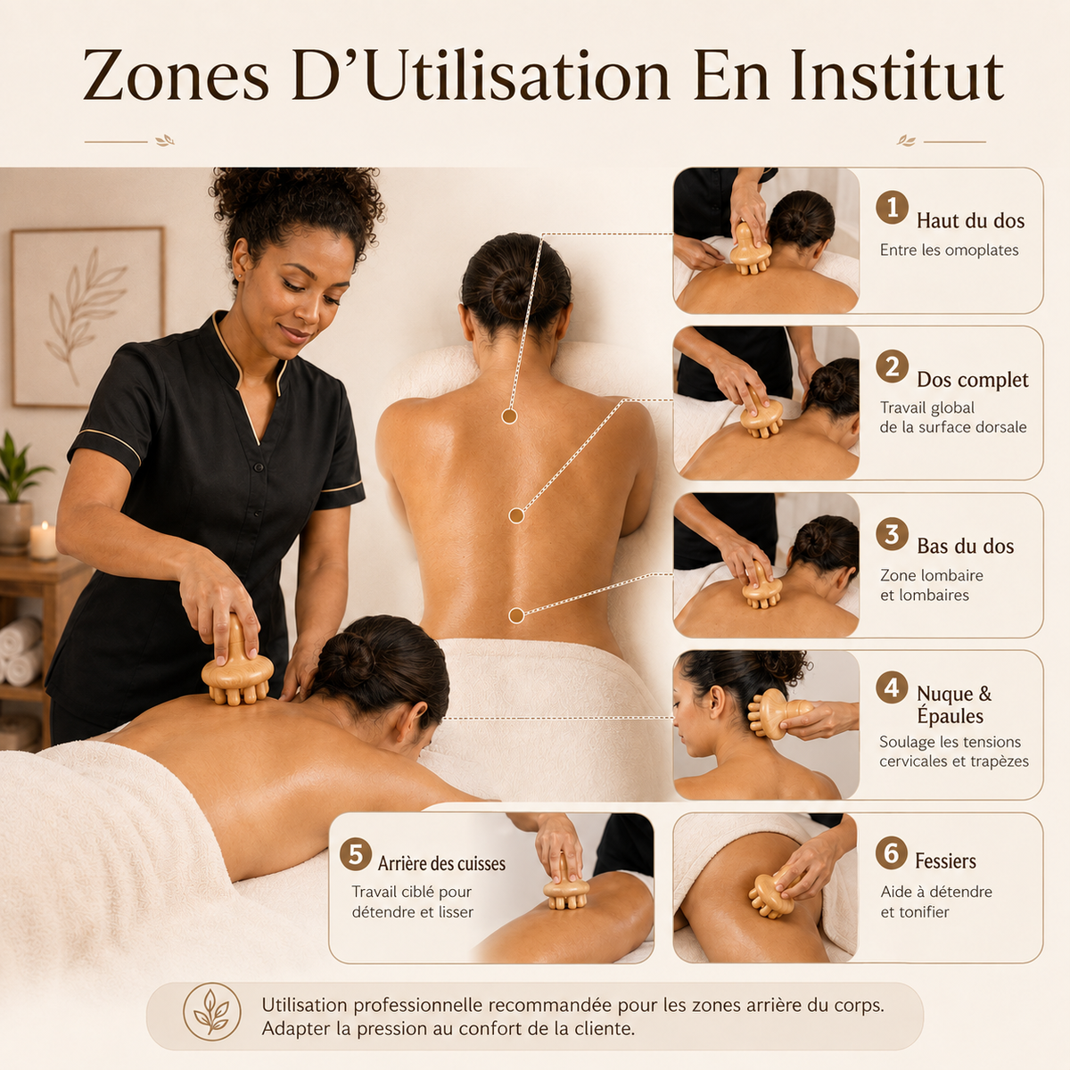 Masseur Champignon en Bois à Picots – Madérothérapie Corps, Dos, Nuque & Jambes