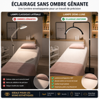 Lampe LED Demi-Lune sur Pied pour Esthéticienne – Éclairage Réglable Professionnel Lash & Beauté