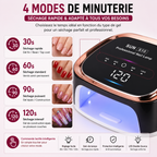 Lampe UV LED Professionnelle SUN S10 Rechargeable 120W – Séchage Rapide Gel UV, Vernis Semi-Permanent & Nail Art