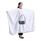 Cape de Coiffeur Professionnelle Imperméable avec Fenêtre de Visualisation pour Téléphone