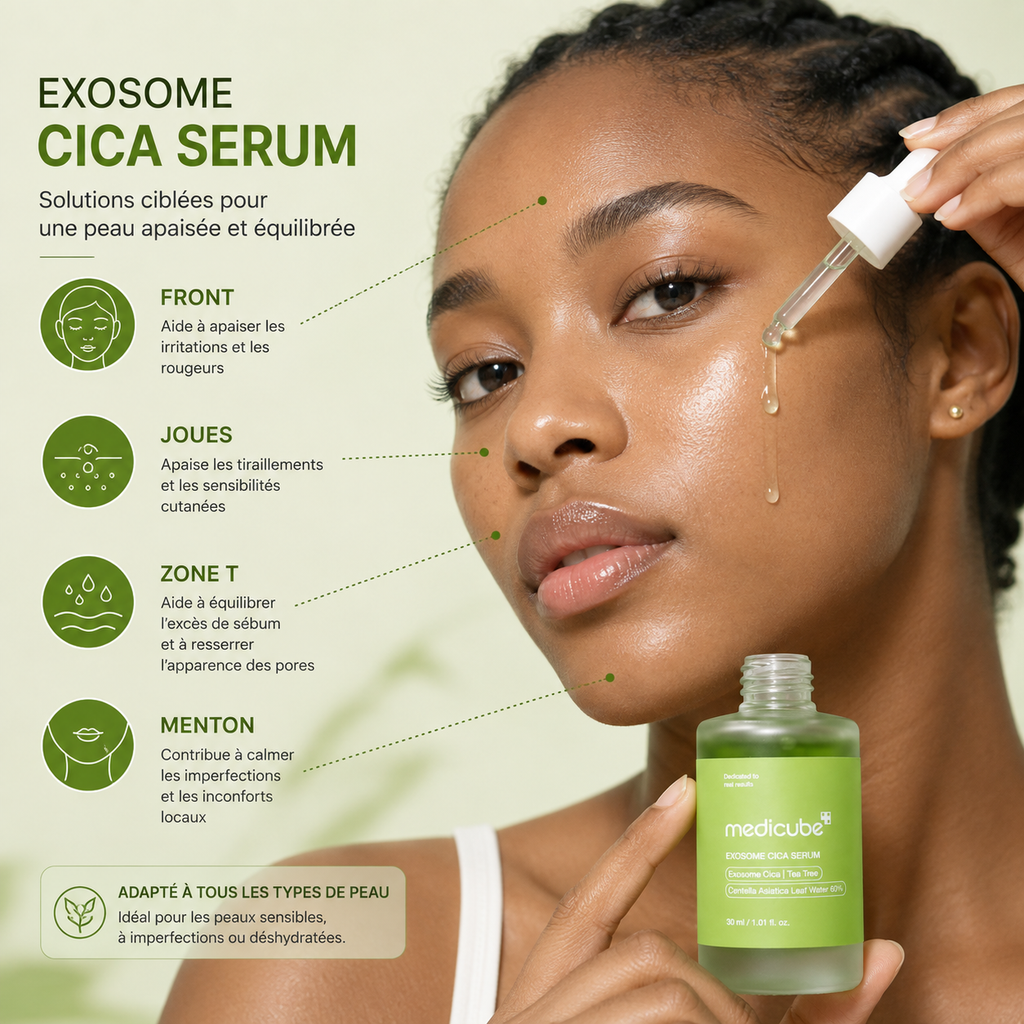 Medicube Exosome Cica Serum – Sérum Apaisant À La Centella Asiatica 60% – 30 ml