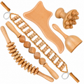 Kit De Madérothérapie 6 Pièces – Outils De Massage En Bois Naturel Pour Corps, Drainage & Relaxation