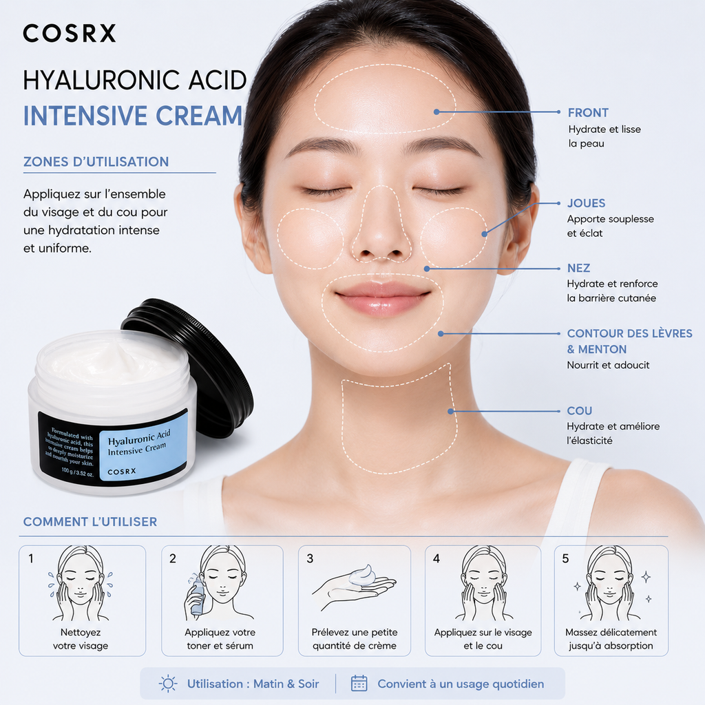 COSRX Hyaluronic Acid Intensive Cream – Crème Hydratante Intensive 100g